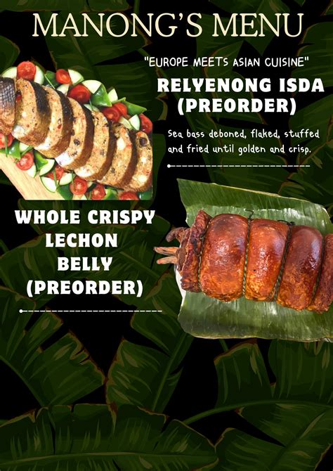 manong belfast|Manong's Filipino Food Menu. Some food are available daily.